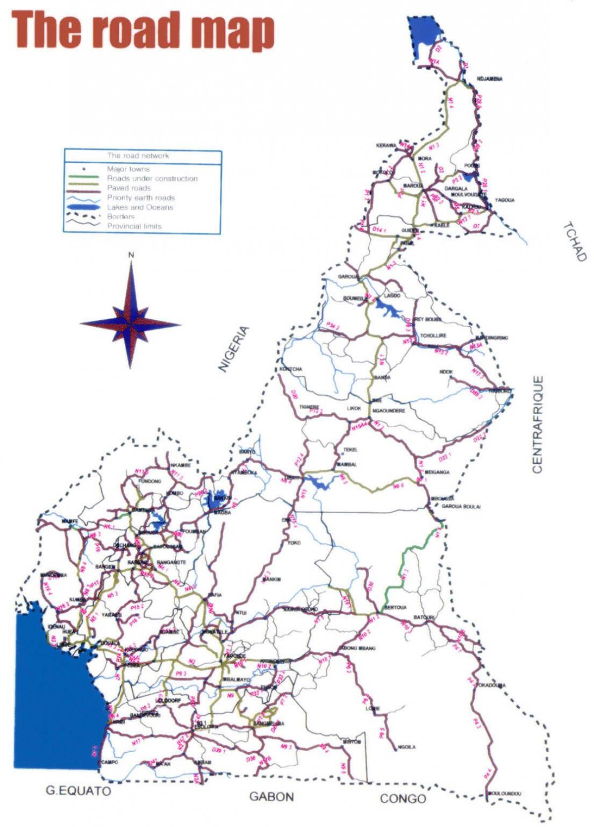 Карта доріг Камерун 
