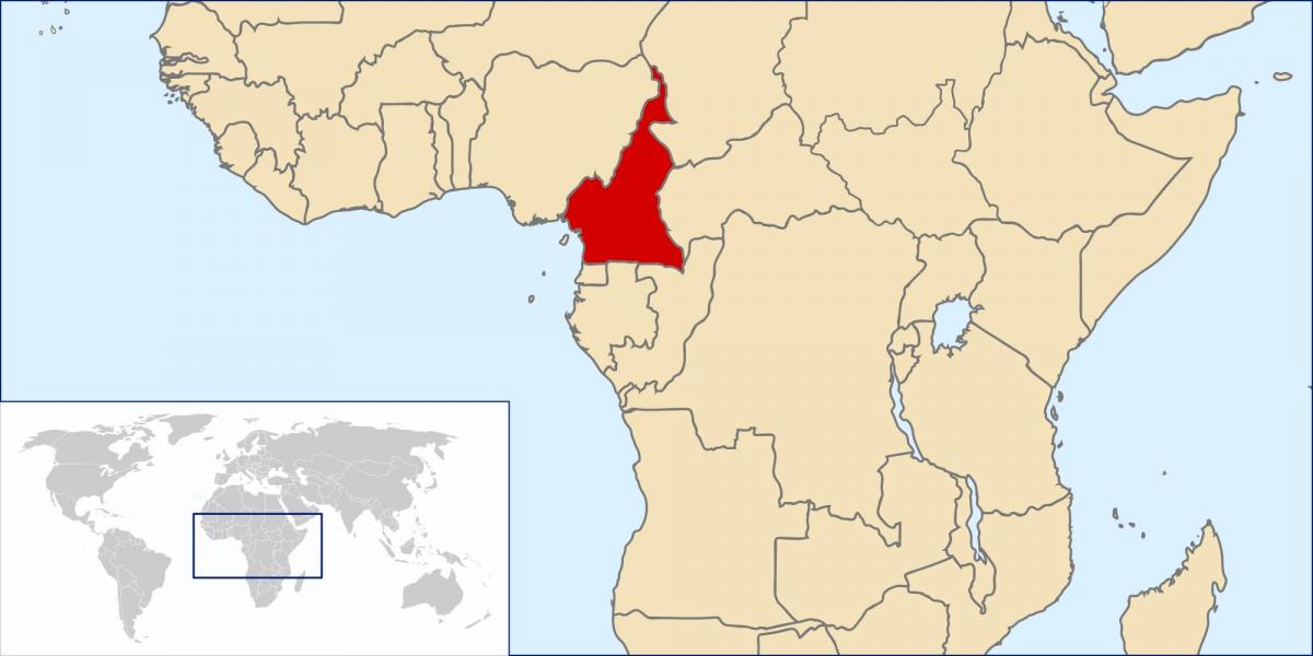Розташування Камерун на карті світу