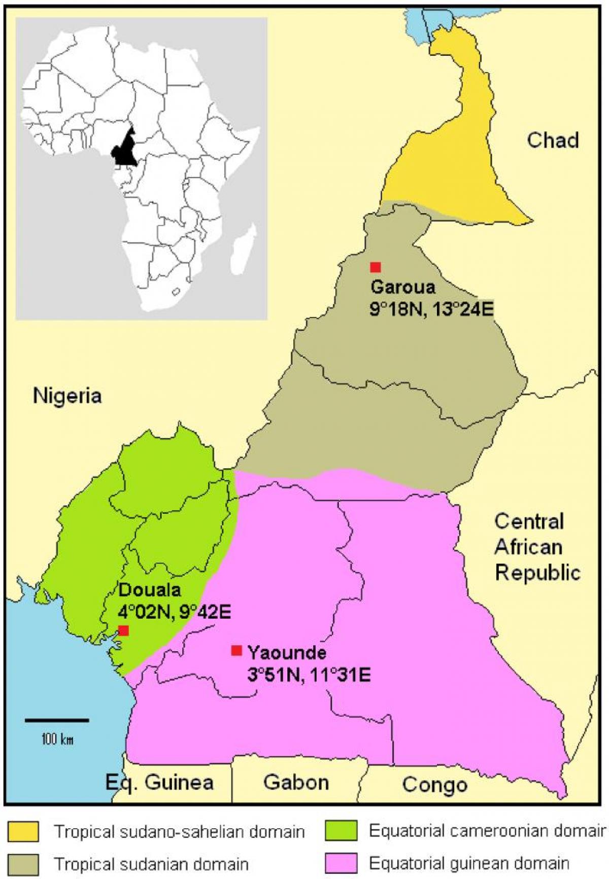 Карта Камерун клімату