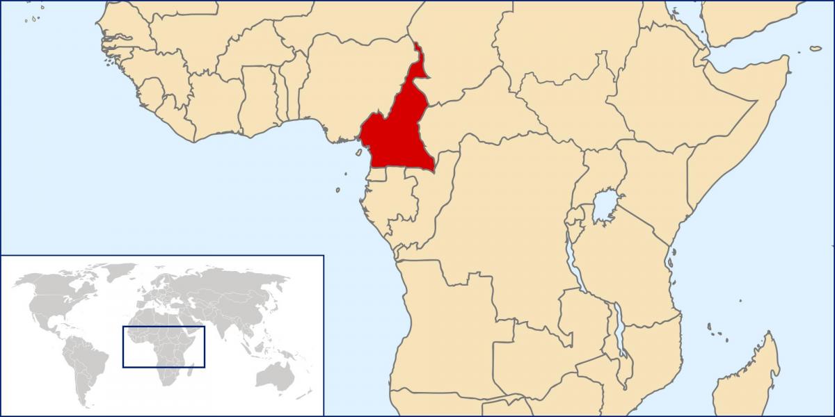 Карта розташування Камерун 